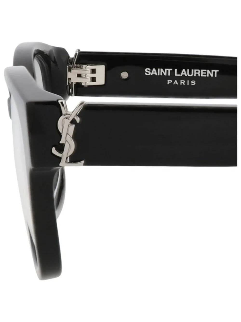 New Saint Laurent Women's Eyeglasses Square Rectangle Acetate Frame Black Black